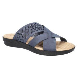 Easy Street Women's COHO Slide Sandal NAVY Size 6 Wide